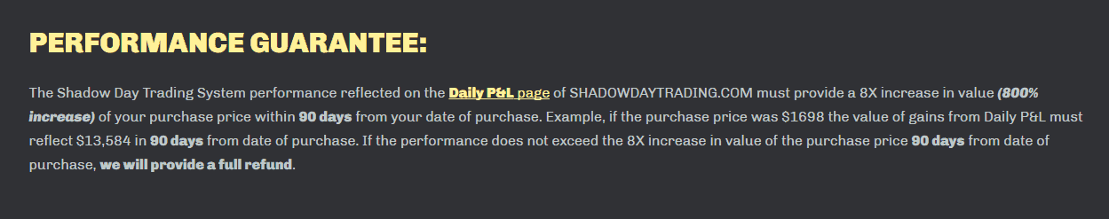 Shadow Day Trading